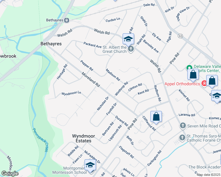 map of restaurants, bars, coffee shops, grocery stores, and more near 2015 Shadywood Circle in Montgomery