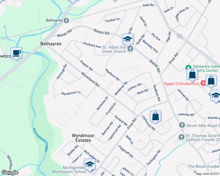 map of restaurants, bars, coffee shops, grocery stores, and more near 2015 Shadywood Circle in Montgomery