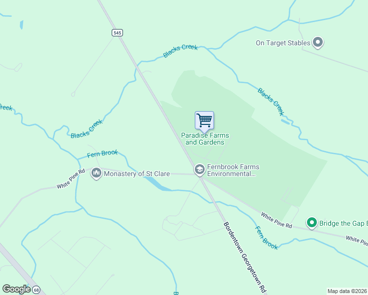 map of restaurants, bars, coffee shops, grocery stores, and more near Georgetown Road in Bordentown
