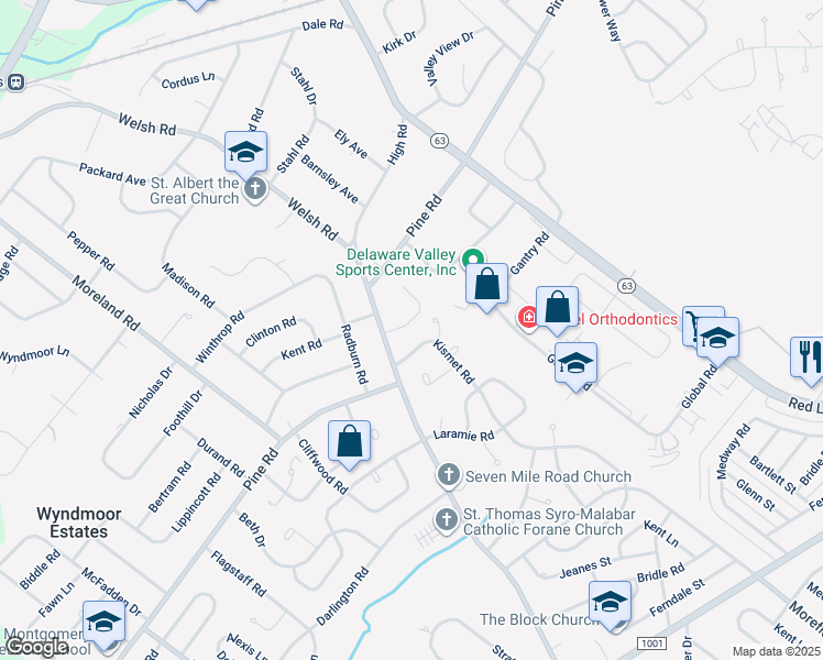 map of restaurants, bars, coffee shops, grocery stores, and more near in 