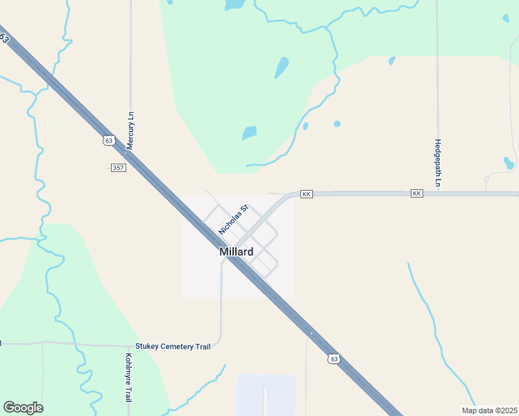 map of restaurants, bars, coffee shops, grocery stores, and more near Stukey Street in Kirksville
