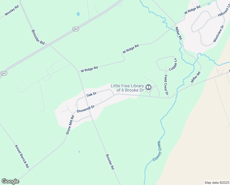 map of restaurants, bars, coffee shops, grocery stores, and more near 7 Oak Drive in Elizabethtown