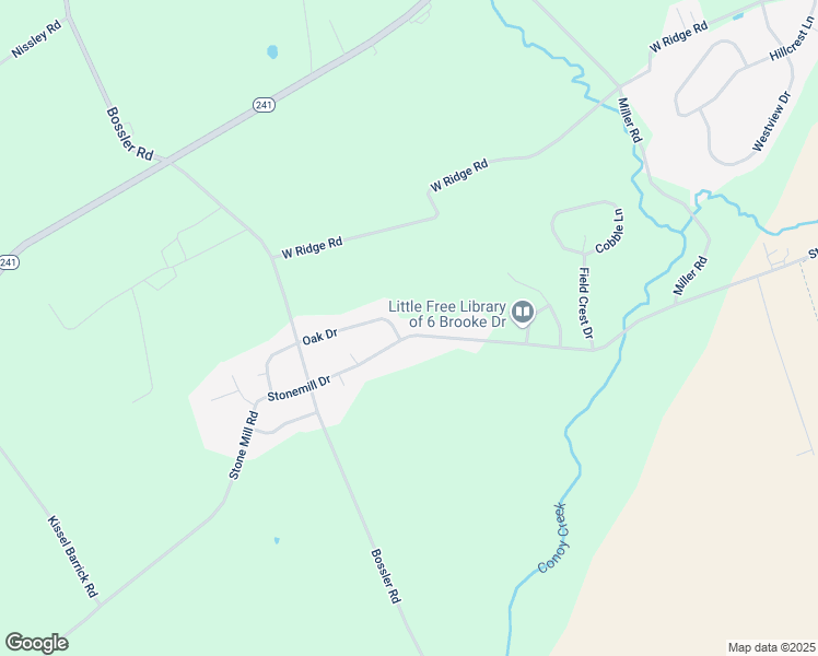 map of restaurants, bars, coffee shops, grocery stores, and more near 7 Oak Drive in Elizabethtown