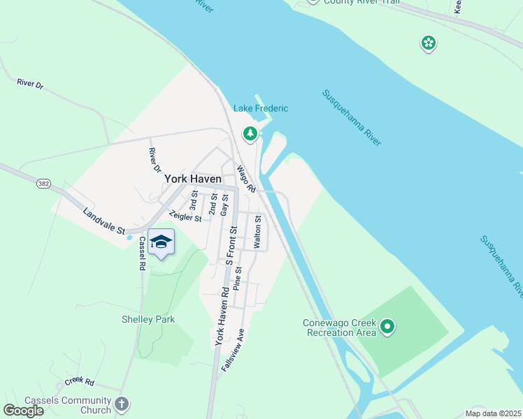 map of restaurants, bars, coffee shops, grocery stores, and more near 35 Walton Street in York Haven