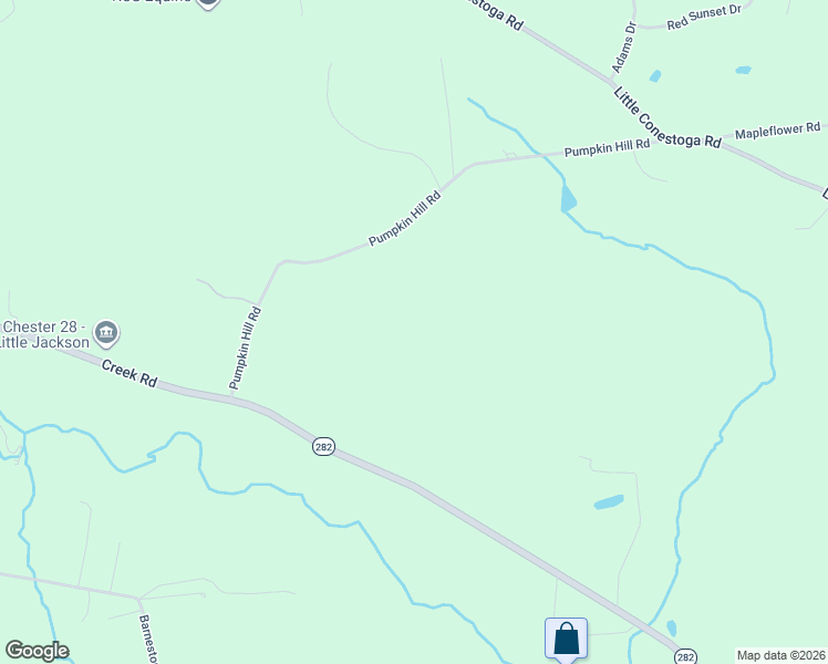 map of restaurants, bars, coffee shops, grocery stores, and more near 2443 Creek Road in Glenmoore