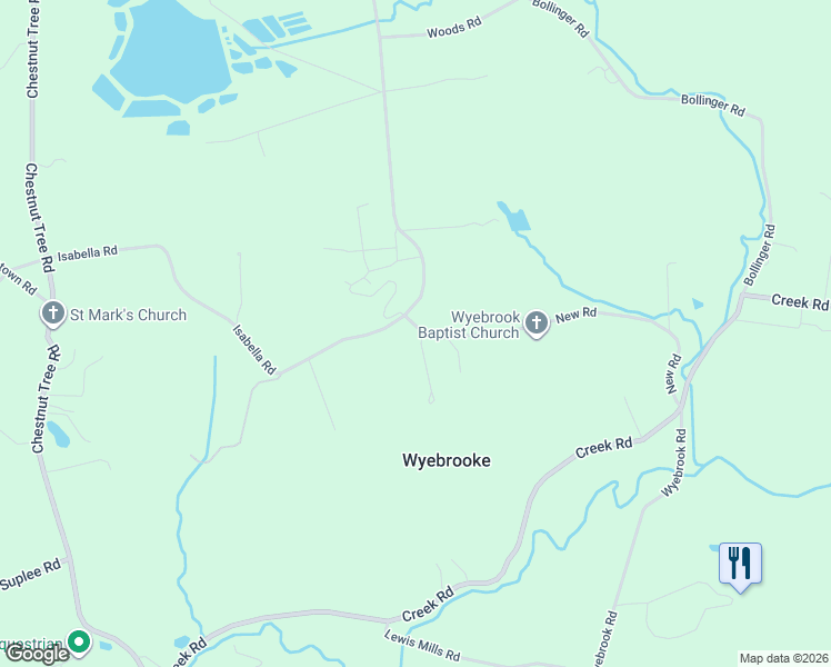 map of restaurants, bars, coffee shops, grocery stores, and more near 78 New Road in Elverson