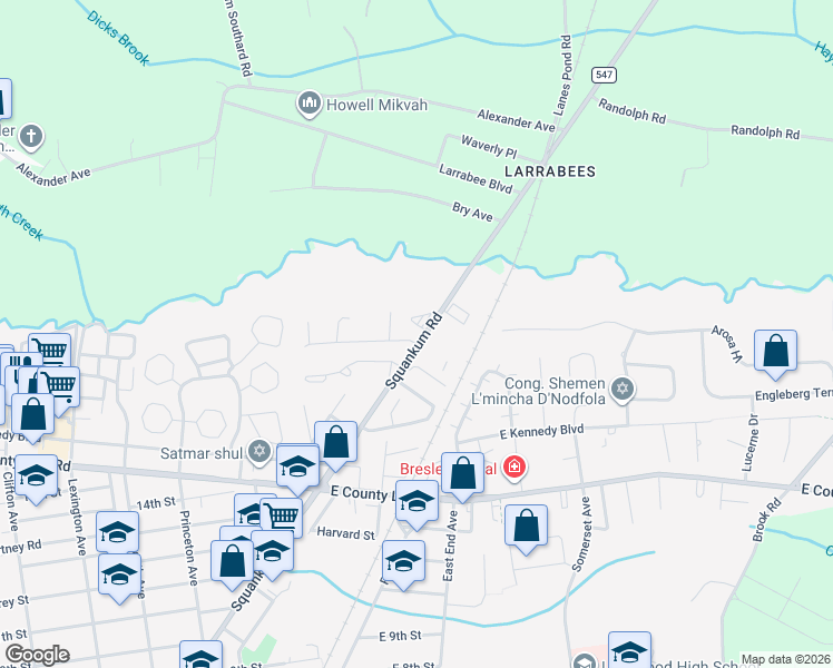 map of restaurants, bars, coffee shops, grocery stores, and more near 607 Mars Avenue in Lakewood