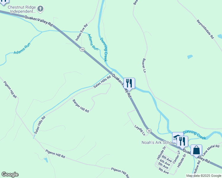 map of restaurants, bars, coffee shops, grocery stores, and more near 143 Meadowview Lane in New Paris