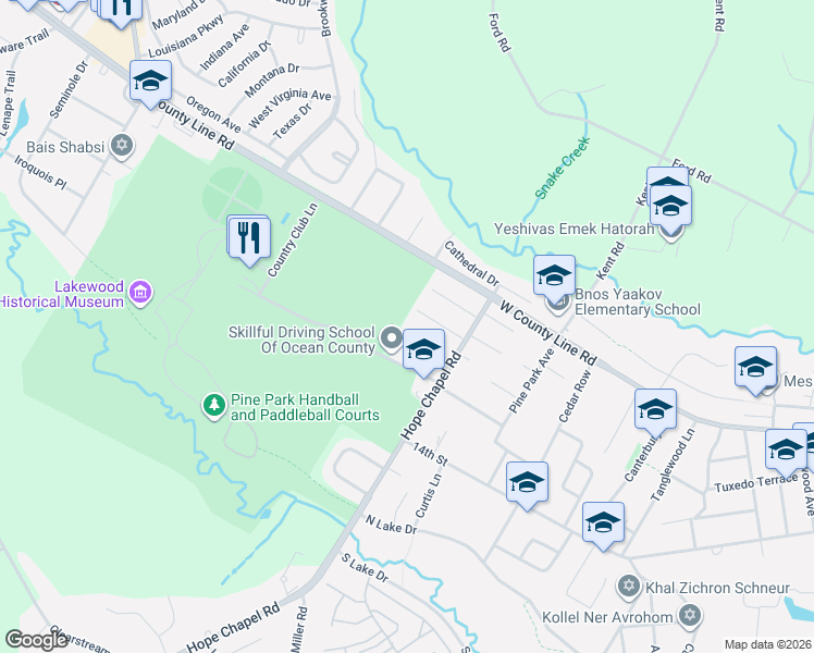 map of restaurants, bars, coffee shops, grocery stores, and more near 139 Saint Katherine Place in Lakewood
