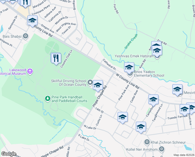map of restaurants, bars, coffee shops, grocery stores, and more near 139 Saint Katherine Place in Lakewood