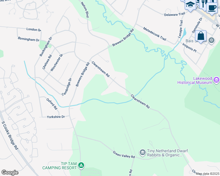 map of restaurants, bars, coffee shops, grocery stores, and more near 312 Clearstream Road in Jackson