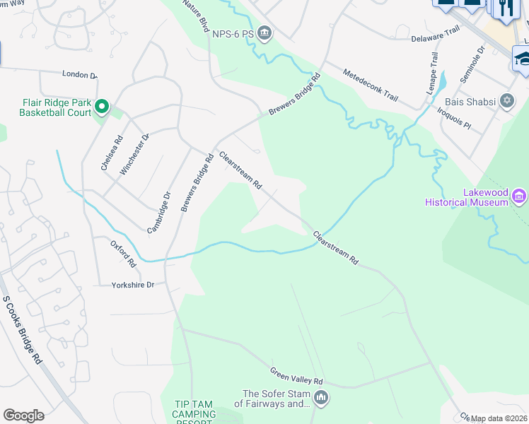 map of restaurants, bars, coffee shops, grocery stores, and more near 316 Clearstream Road in Jackson Township