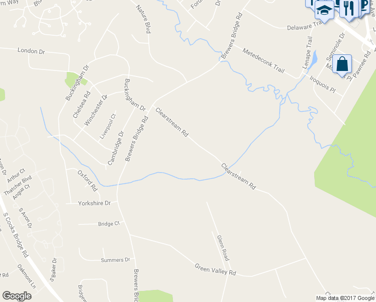 map of restaurants, bars, coffee shops, grocery stores, and more near 312 Clearstream Road in Jackson