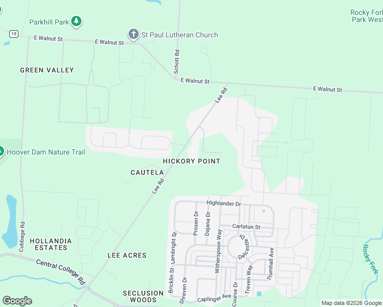 map of restaurants, bars, coffee shops, grocery stores, and more near 7488 Lee Road in Westerville