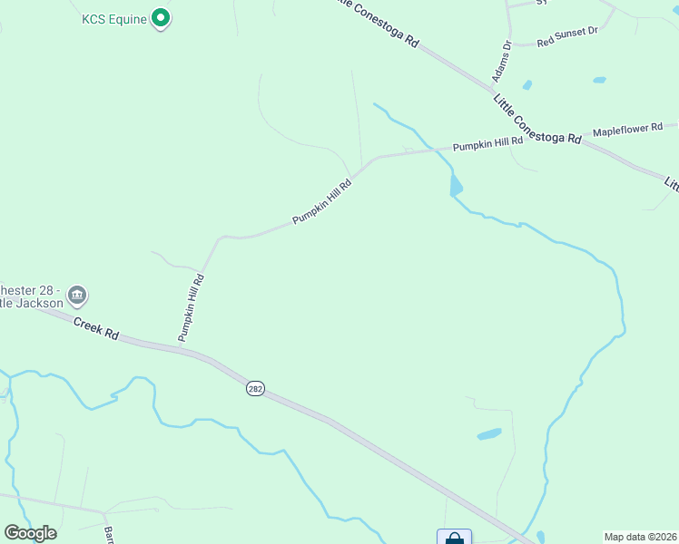 map of restaurants, bars, coffee shops, grocery stores, and more near 2443 Creek Road in Glenmoore