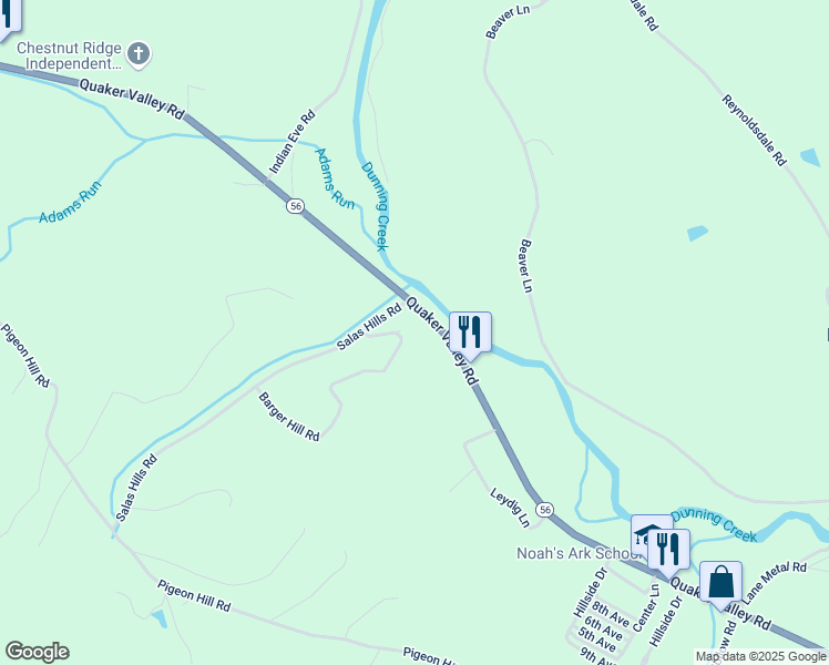 map of restaurants, bars, coffee shops, grocery stores, and more near 143 Meadowview Lane in New Paris