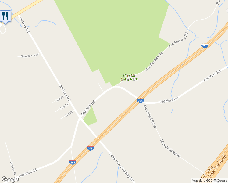 map of restaurants, bars, coffee shops, grocery stores, and more near 2324 Old York Road in Bordentown