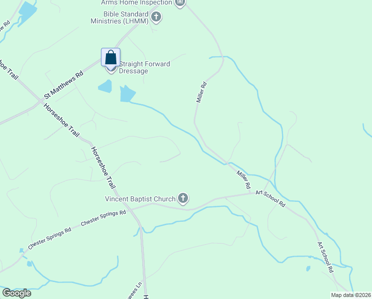 map of restaurants, bars, coffee shops, grocery stores, and more near 3 Margaret Drive in Chester Springs