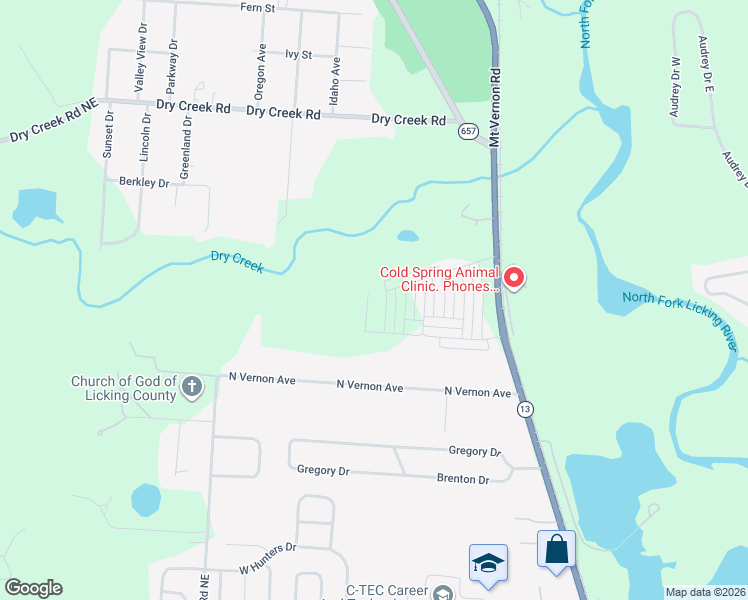 map of restaurants, bars, coffee shops, grocery stores, and more near 200 North Vernon Avenue in Newark