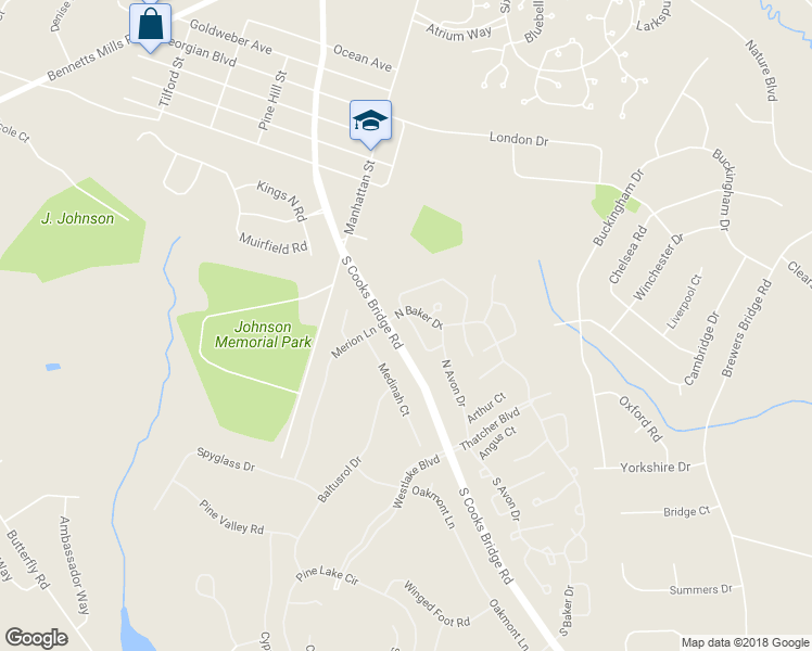 map of restaurants, bars, coffee shops, grocery stores, and more near 4 Penny Lane in Jackson