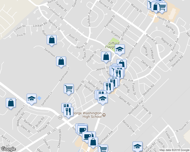 map of restaurants, bars, coffee shops, grocery stores, and more near 619 Parlin Street in Philadelphia