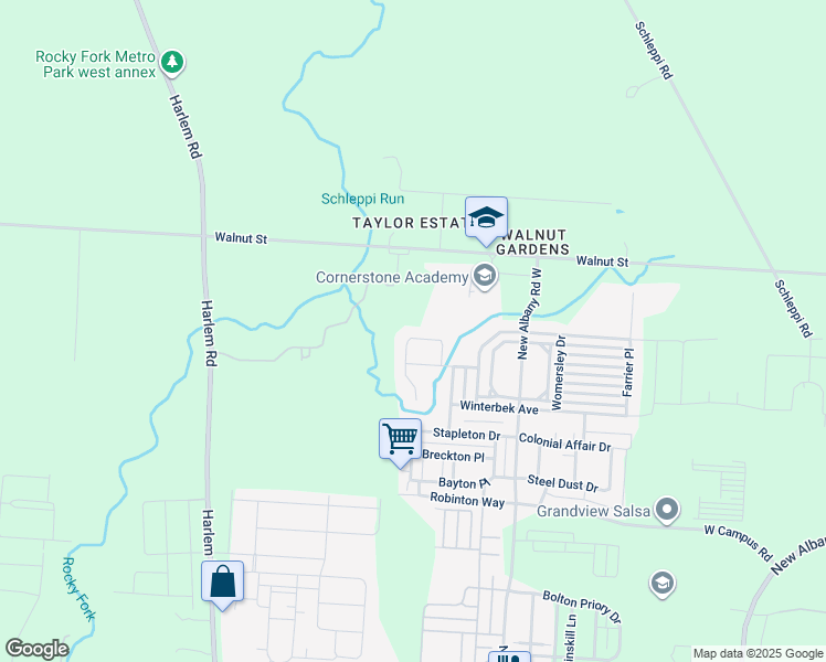 map of restaurants, bars, coffee shops, grocery stores, and more near 6954 Norton Crossing Street in New Albany