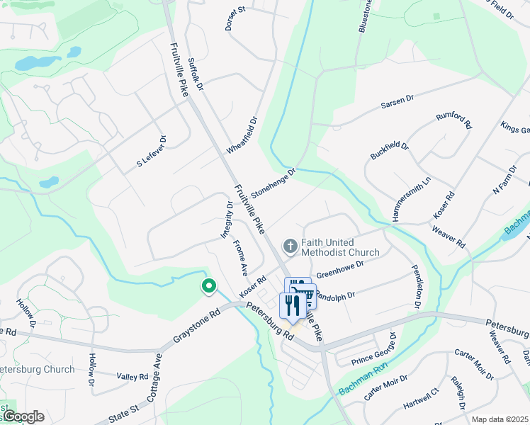 map of restaurants, bars, coffee shops, grocery stores, and more near 1248 Fruitville Pike in Lititz