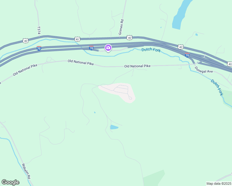 map of restaurants, bars, coffee shops, grocery stores, and more near 50 Interstate Drive in Claysville