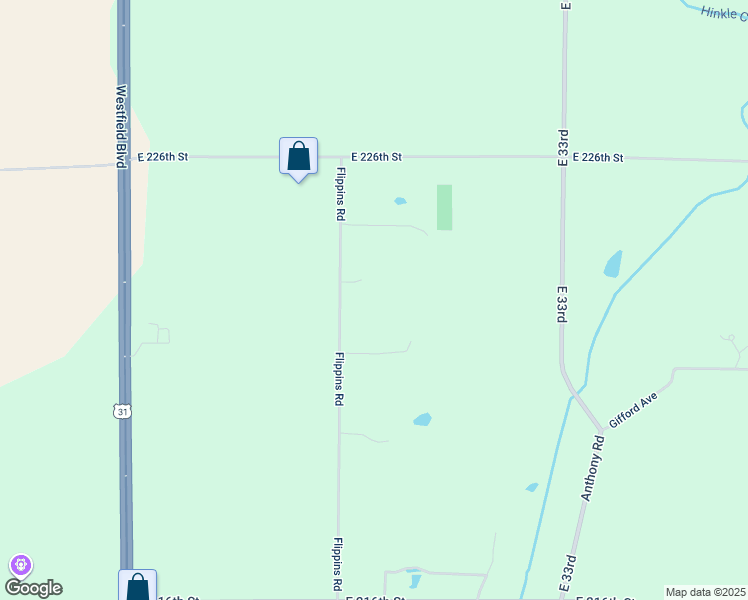 map of restaurants, bars, coffee shops, grocery stores, and more near 22315 Flippins Road in Cicero