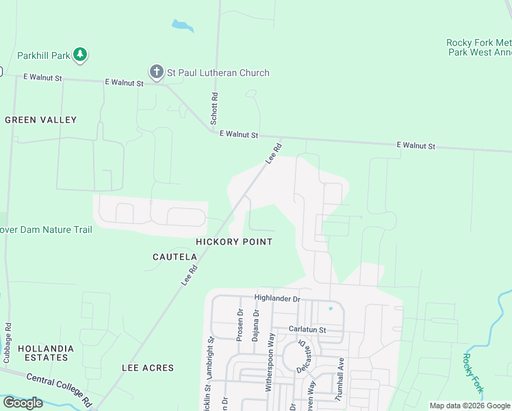 map of restaurants, bars, coffee shops, grocery stores, and more near 7558 Lee Road in Westerville