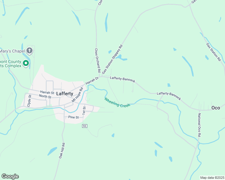 map of restaurants, bars, coffee shops, grocery stores, and more near in Lafferty