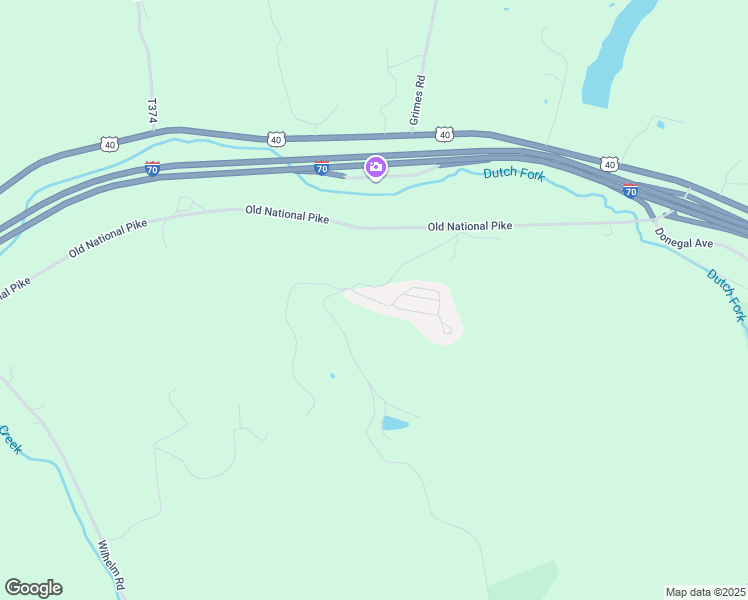 map of restaurants, bars, coffee shops, grocery stores, and more near 50 Interstate Drive in Claysville