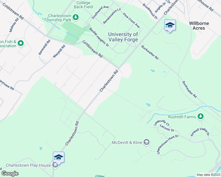map of restaurants, bars, coffee shops, grocery stores, and more near 111 Sycamore Lane in Phoenixville