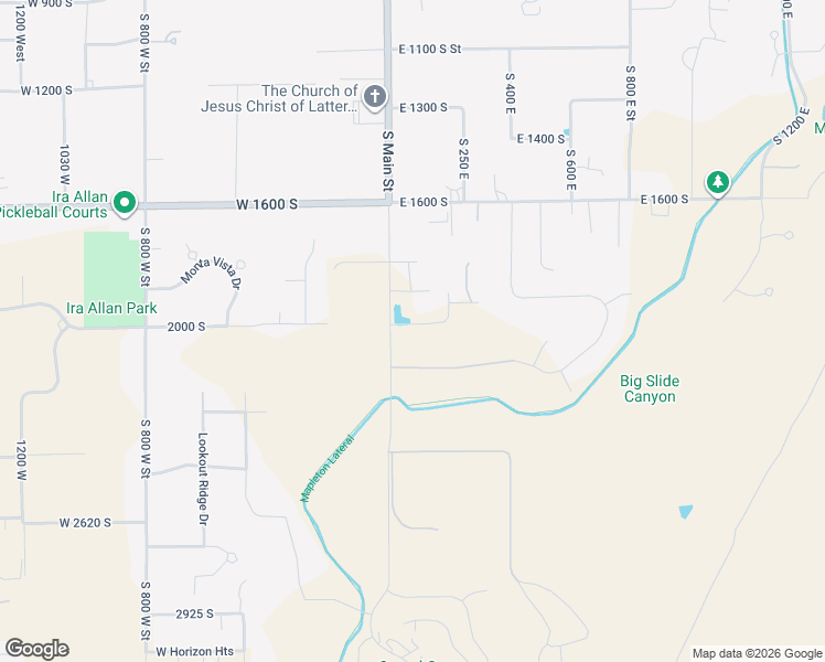 map of restaurants, bars, coffee shops, grocery stores, and more near 2105 South Main Street in Mapleton