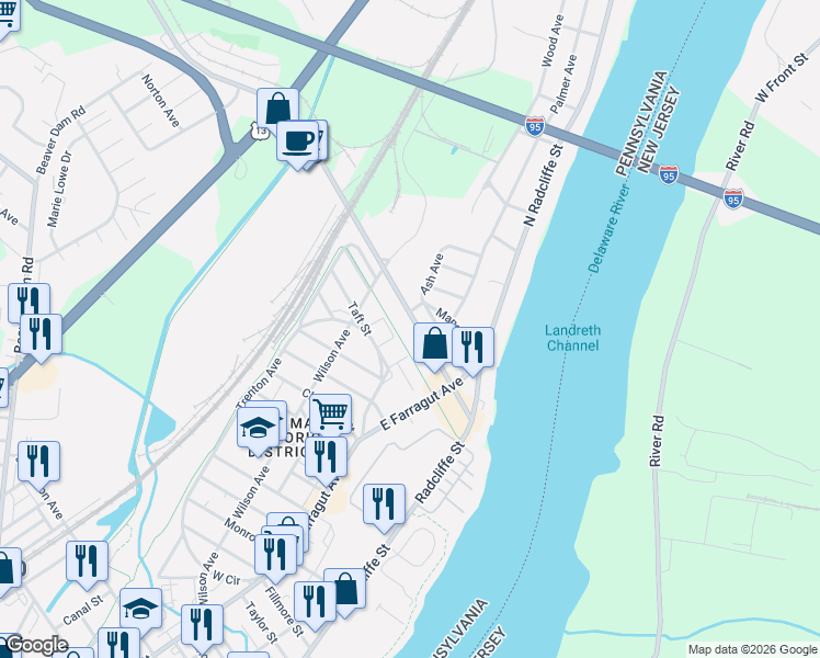 map of restaurants, bars, coffee shops, grocery stores, and more near 250 Green Lane in Bristol