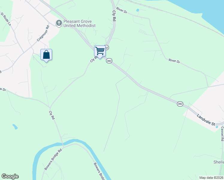 map of restaurants, bars, coffee shops, grocery stores, and more near 562 York Haven Road in York Haven