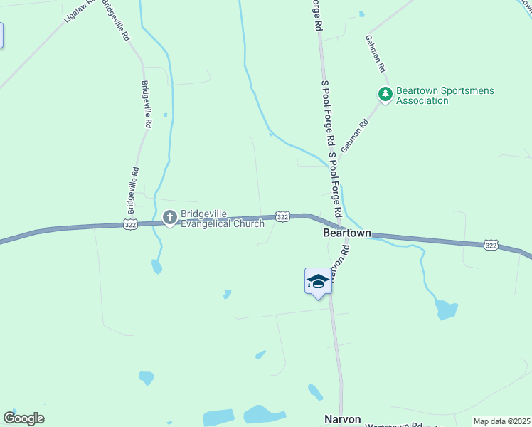 map of restaurants, bars, coffee shops, grocery stores, and more near 6146 Division Highway in Narvon