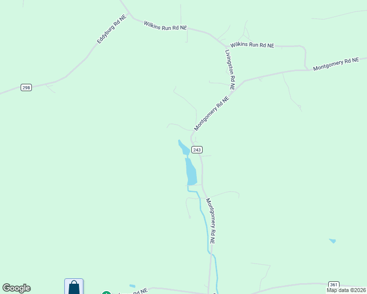 map of restaurants, bars, coffee shops, grocery stores, and more near 3607 Montgomery Road Northeast in Newark