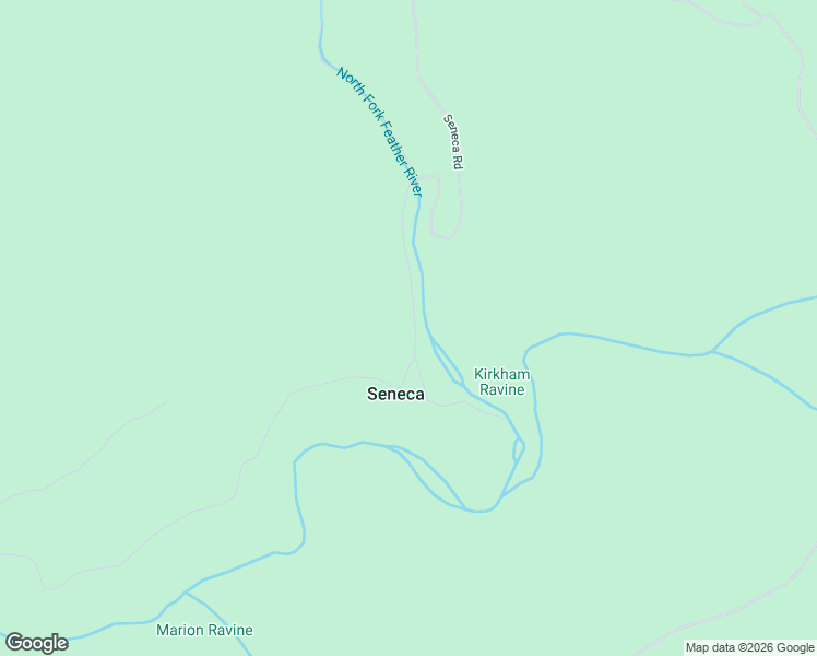 map of restaurants, bars, coffee shops, grocery stores, and more near Seneca Road in Canyondam