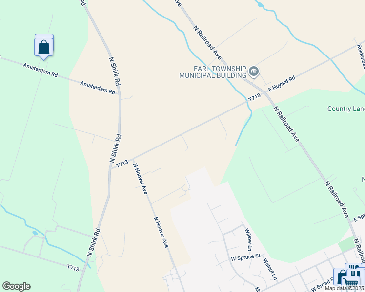 map of restaurants, bars, coffee shops, grocery stores, and more near 200 West Huyard Road in New Holland