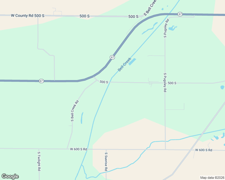 map of restaurants, bars, coffee shops, grocery stores, and more near 7909 West County Road 550 South in Daleville