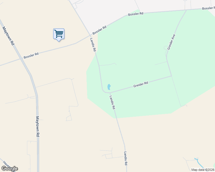 map of restaurants, bars, coffee shops, grocery stores, and more near 1650 Landis Road in Mount Joy