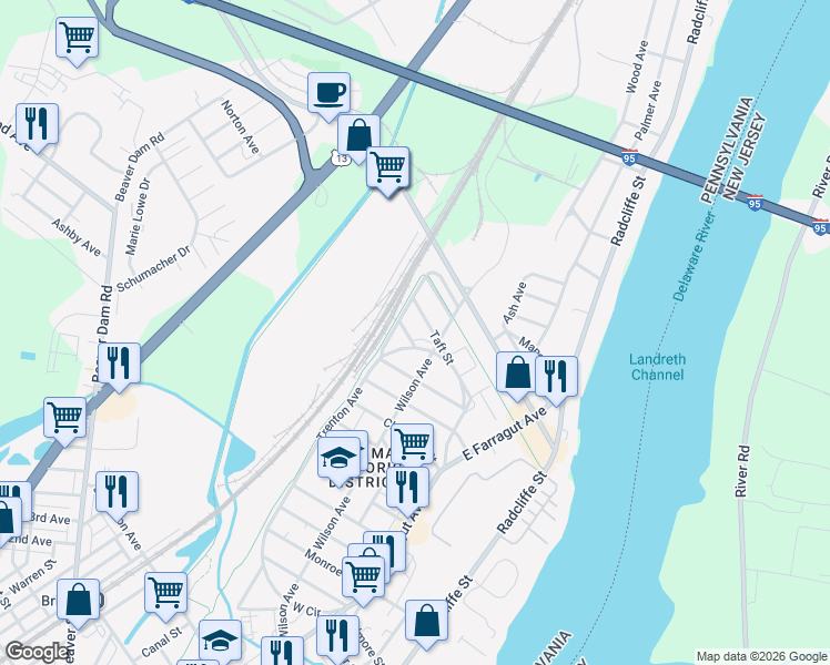map of restaurants, bars, coffee shops, grocery stores, and more near 349 Barry Place in Bristol