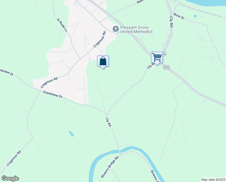 map of restaurants, bars, coffee shops, grocery stores, and more near 3560 Grandview Drive in York Haven