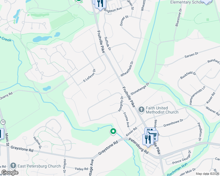 map of restaurants, bars, coffee shops, grocery stores, and more near 10 Station Stone Lane in Lititz