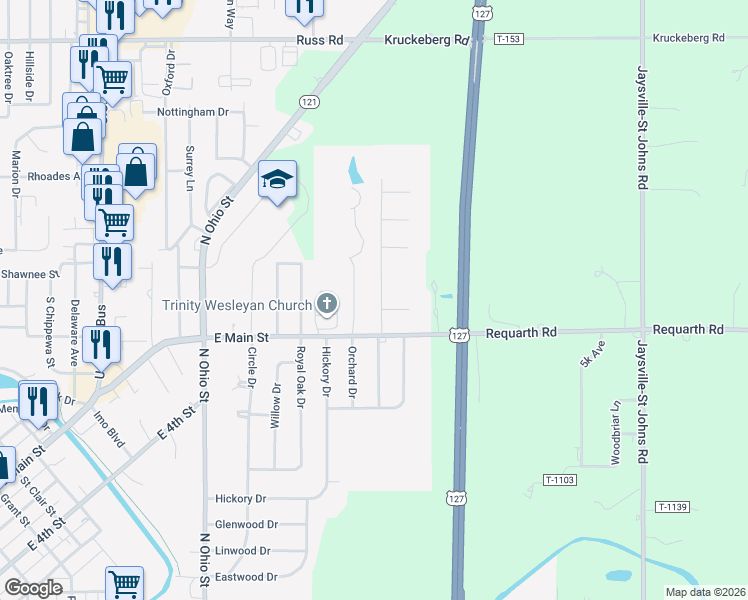 map of restaurants, bars, coffee shops, grocery stores, and more near 306 Driftwood Dr in Greenville