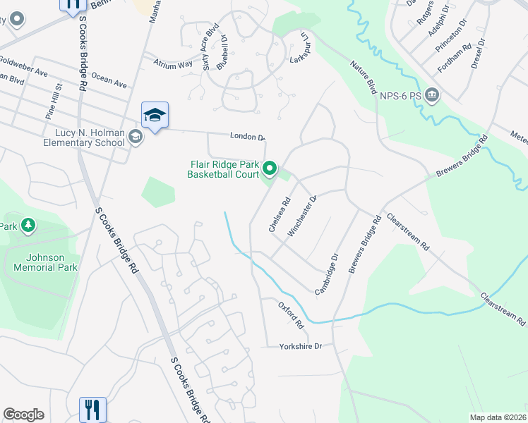 map of restaurants, bars, coffee shops, grocery stores, and more near 63 Buckingham Drive in Jackson Township