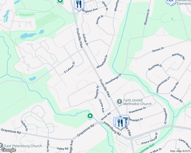 map of restaurants, bars, coffee shops, grocery stores, and more near 1213 Fruitville Pike in Lititz