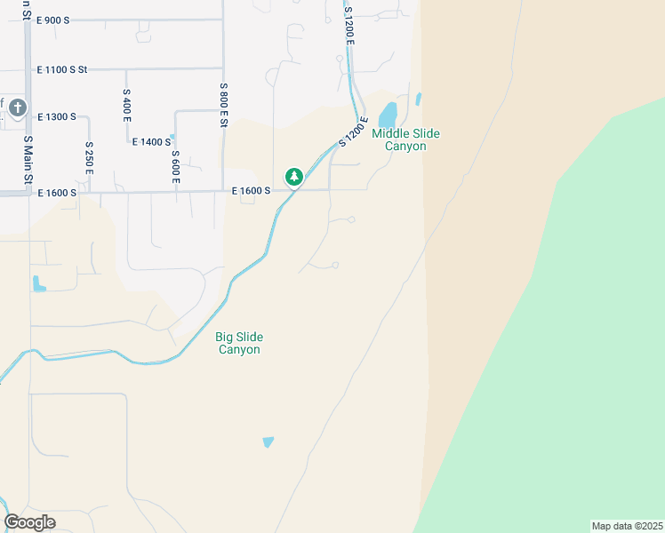map of restaurants, bars, coffee shops, grocery stores, and more near 1284 East Middle Canyon Court in Mapleton
