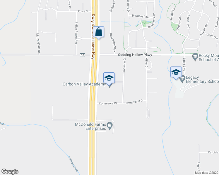 map of restaurants, bars, coffee shops, grocery stores, and more near 4040 Coriolis Way in Longmont
